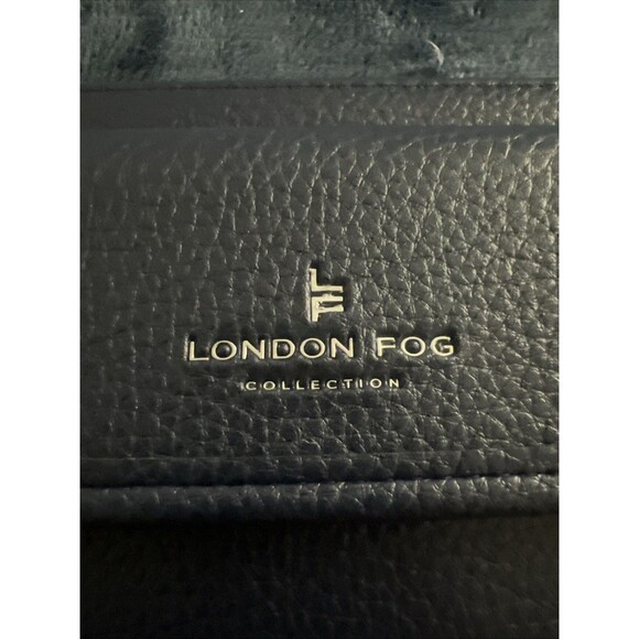 London Fog Fiona Long Zip & Front Flap Wristlet Wallet Blue NWTS - Picture 2 of 13
